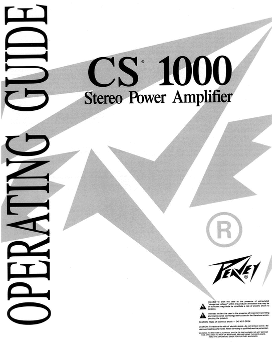 Product picture Peavey CS 1000 Stereo Power Amplifier
