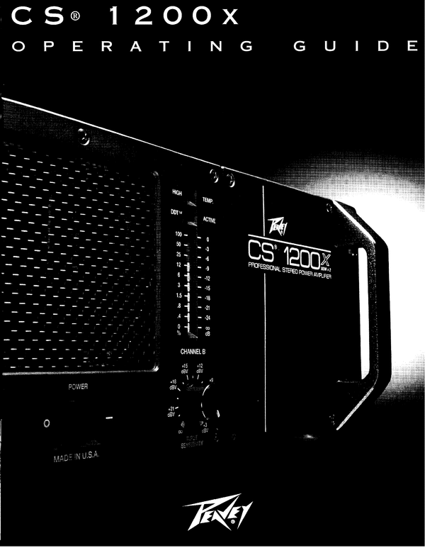 Product picture Peavey CS 1200X Professional Stereo Power Amplifier