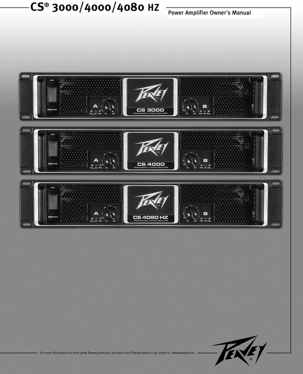 Product picture Peavey CS 3000 4000 4080 HZ Power Amplifier