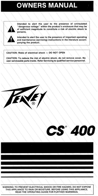 Product picture Peavey CS 400  Stereo Power Amplifier 