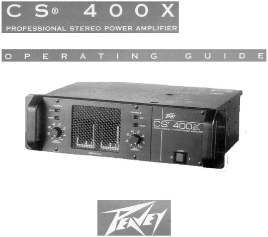 Product picture Peavey CS 400 X  Stereo Power Amplifier